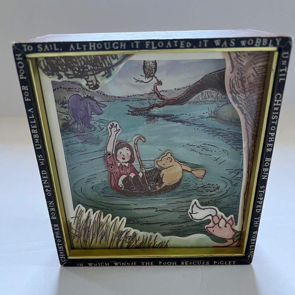 Rare Winnie The Pooh Music Box Vintage 1963 Disney Charpente